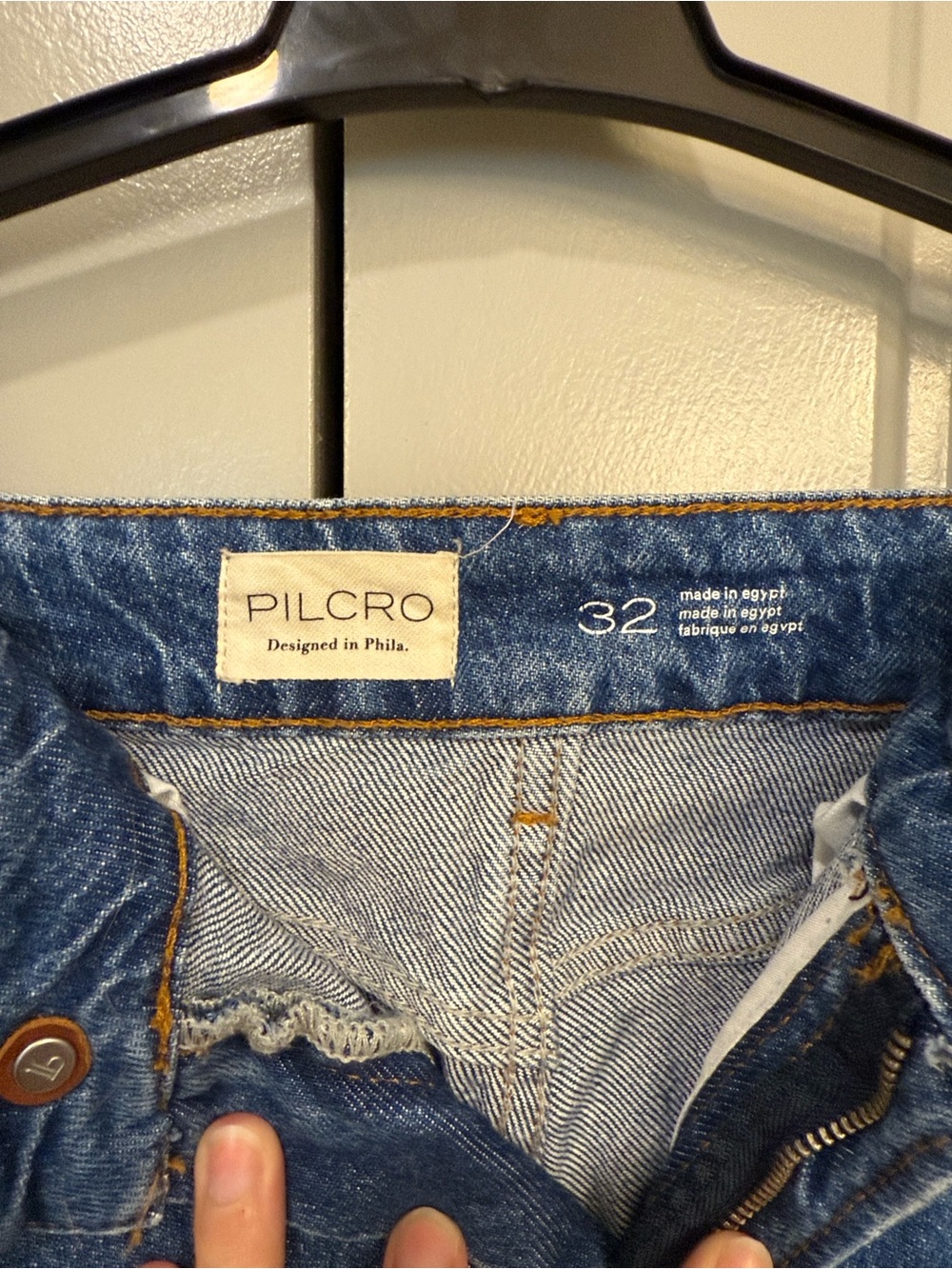 Pilcro High-Rise Wide Leg Women’s Jeans in Dark Blue - Picture 6 of 8